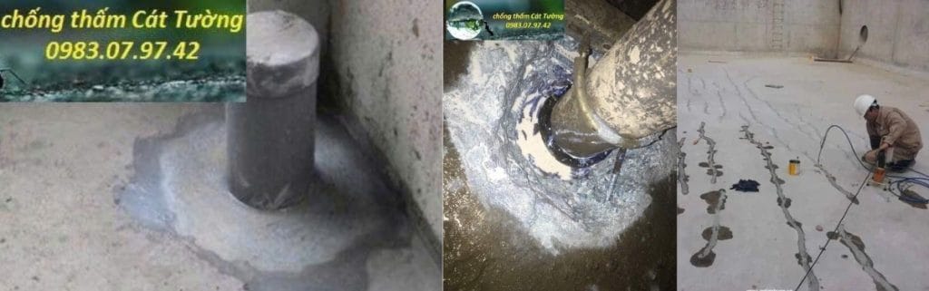 sửa chữa bê tông kết cấu trước khi quét chống thấm