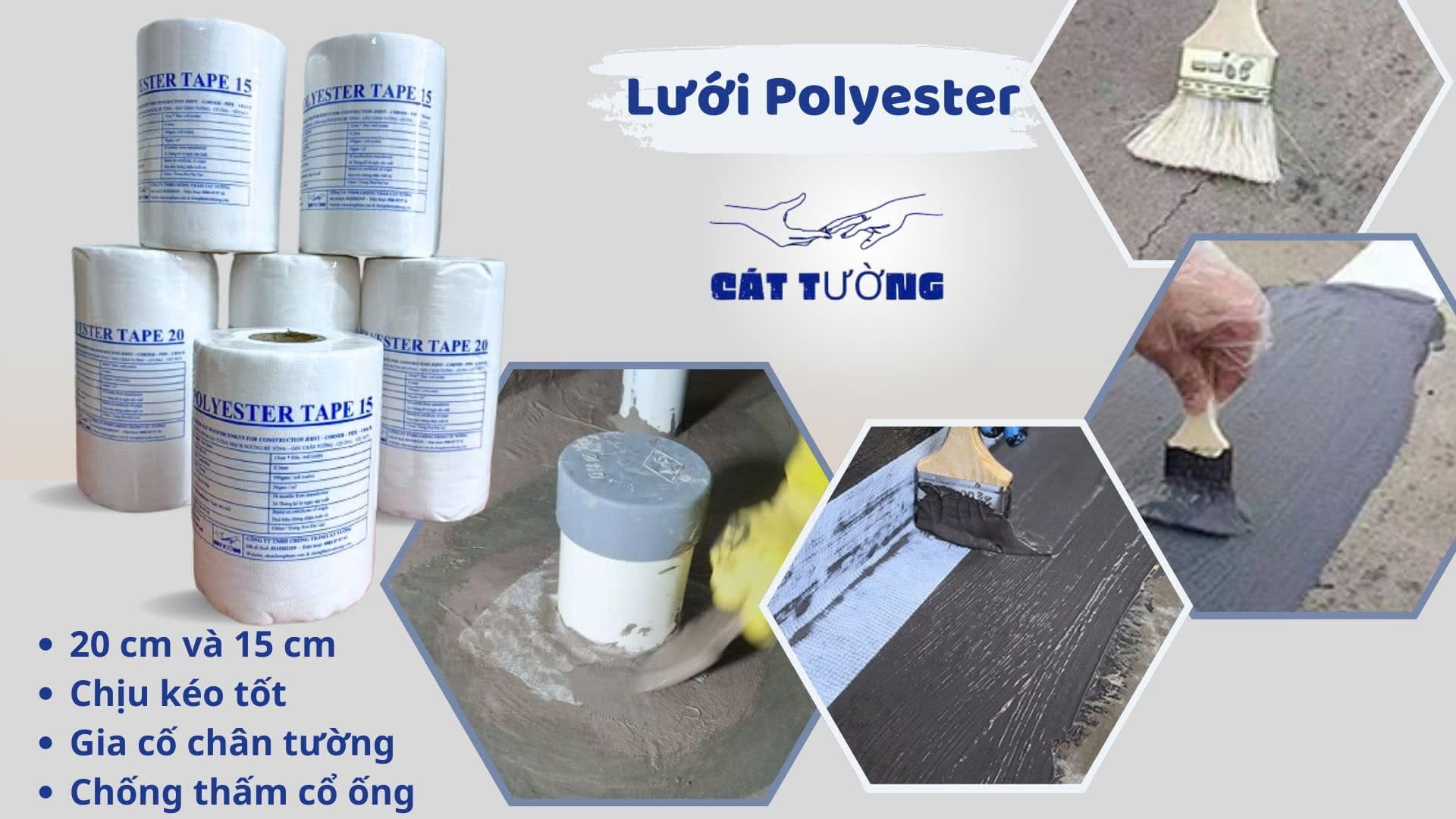 Lưới Gia Cố Polyester trong xây dựng dân dụng