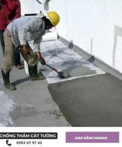 Thi công lưới polyester chống thấm 1 mét