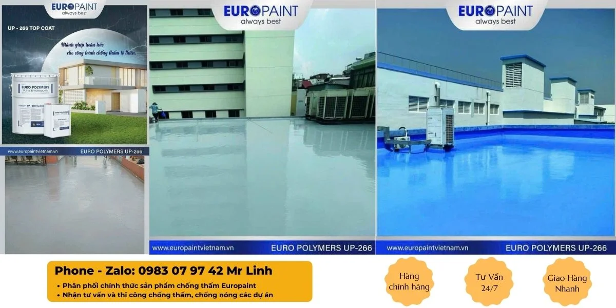 Khu vực áp dụng sơn phủ chống UV Polymers UP-266