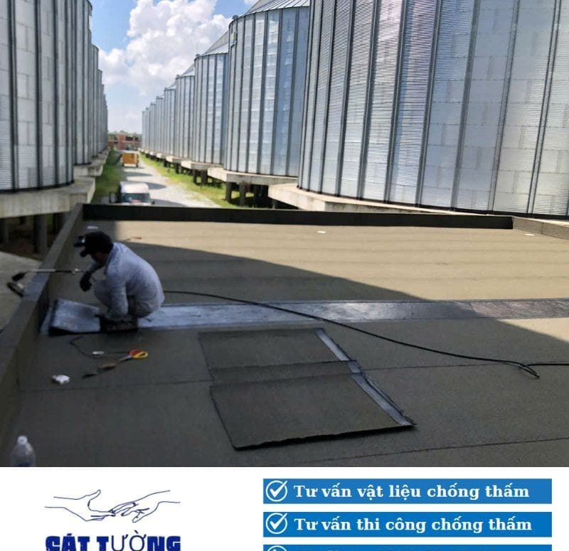 Thi công chống thấm bằng màng khò