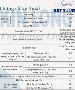 Thông số kỹ thuật của YNJY-FTDJJ tấm cách nhiệt chống nóng