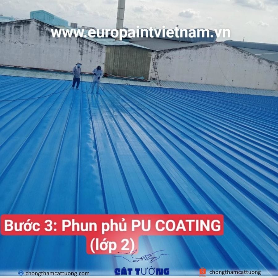 Sơn chống nóng mai tôn Europaint - Polymers PU 600 Insulation