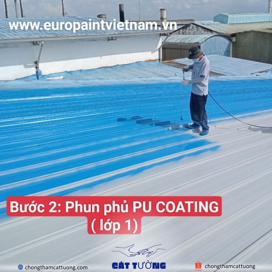 Sơn chống nóng mai tôn cao cấp Europaint - Polymers PU 600 Insulation